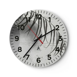 Zegar ścienny - Subtelna egzotyka natury - 30x30 cm