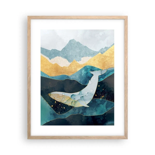 Plakat w ramie jasny dąb - Chłodne piękno północy - 40x50 cm