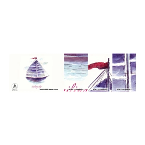 Fototapeta Próbka Samoprzylepna Deluxe Sticker - Pełnych żagli i spokojnej wody - Żaglówka, Nadmorski, Morze - 100x30 cm