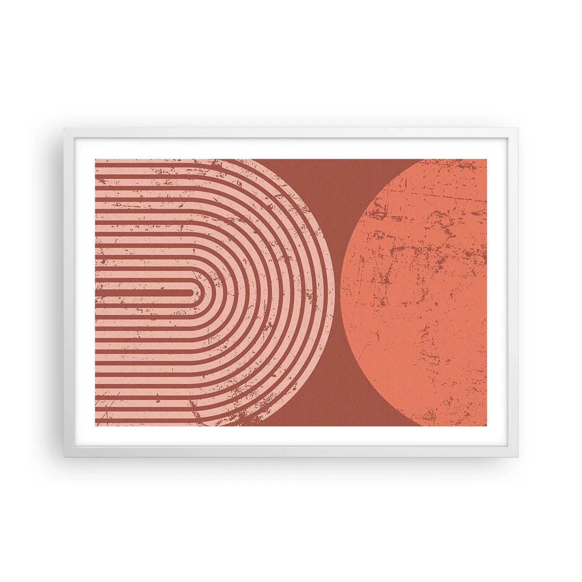 Plakat w białej ramie - Bliska relacja - 70x50 cm