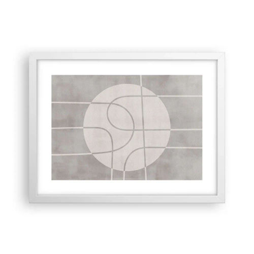 Plakat w białej ramie - Koliście i na wprost - 40x30 cm