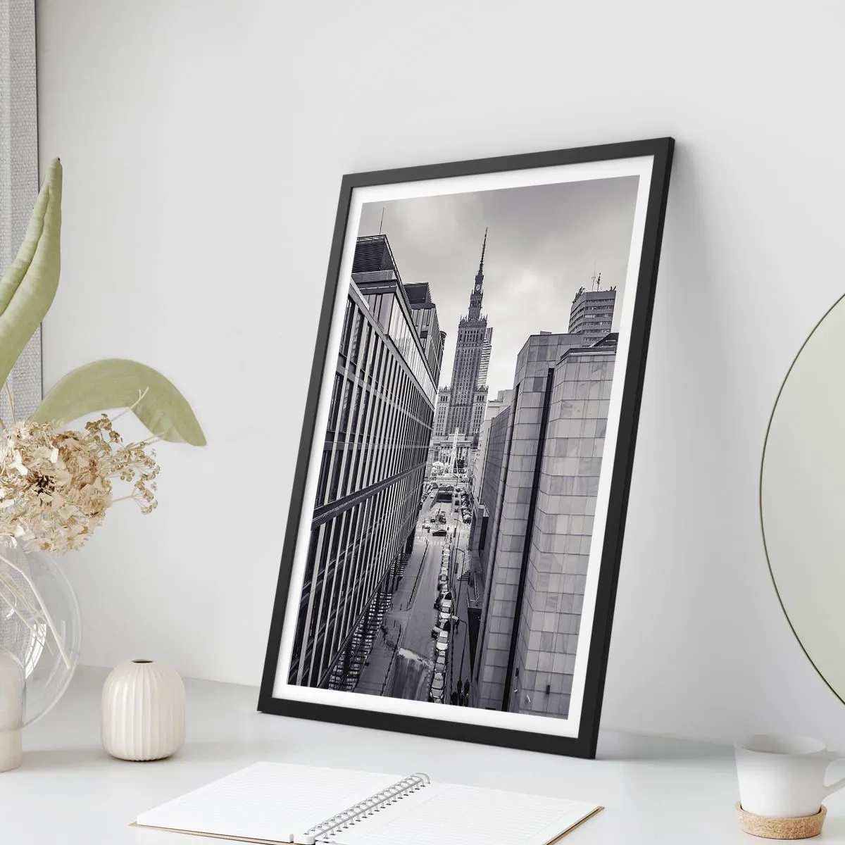 Plakat w czarnej ramie - Warszawska dolina - 70x100 cm