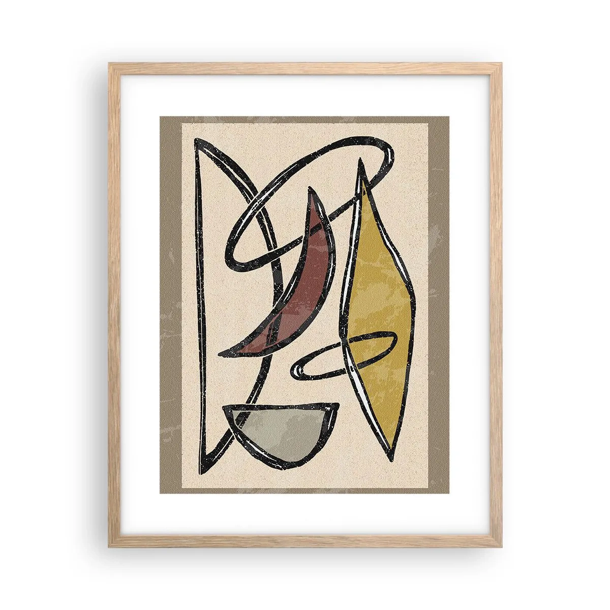 Plakat w ramie jasny dąb - Piony i poziomy - 40x50 cm