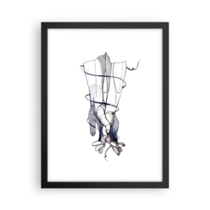 Plakat w czarnej ramie - Studium dotyku - 30x40 cm