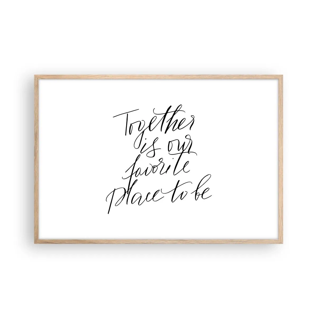 Plakat w ramie jasny dąb - Też to czujesz? - 91x61 cm