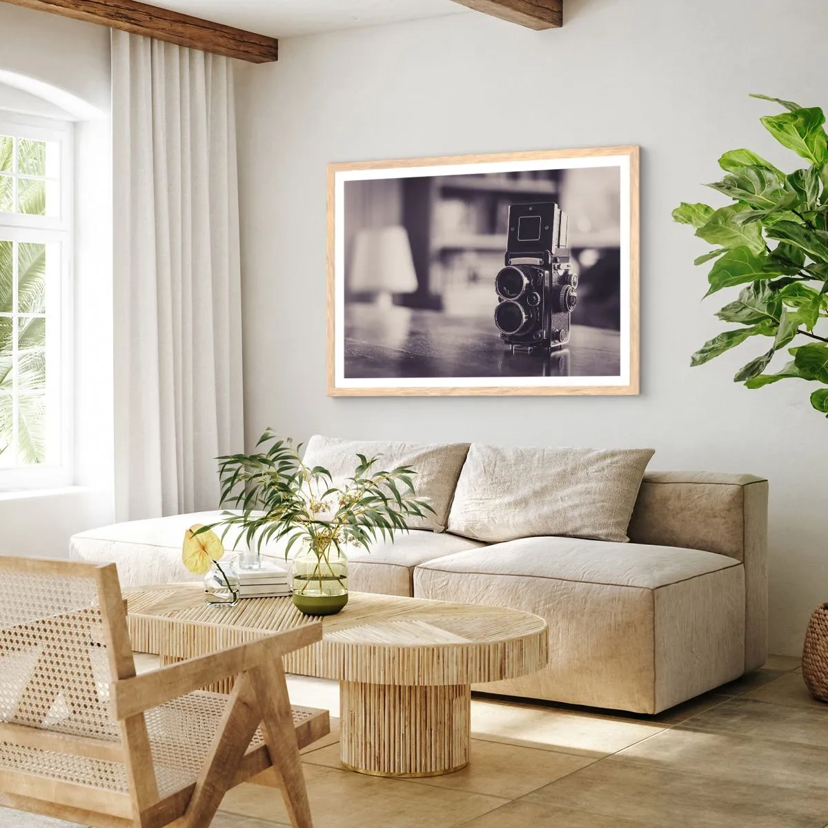 Plakat w ramie jasny dąb - Magia starej fotografii - 50x40 cm