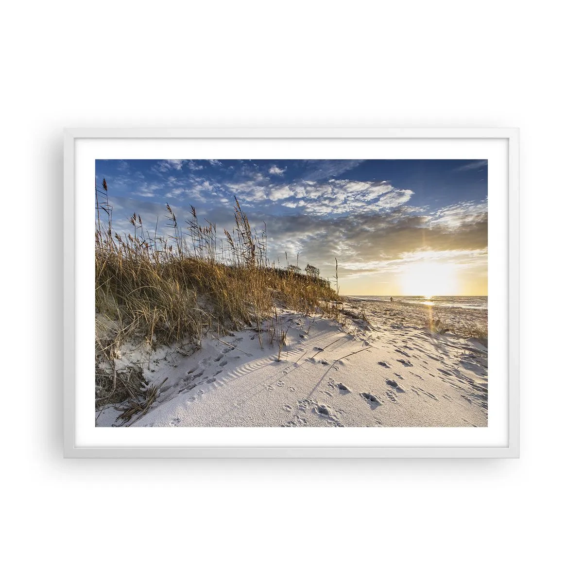 Plakat w białej ramie - Zaproszenie na spacer - 70x50 cm