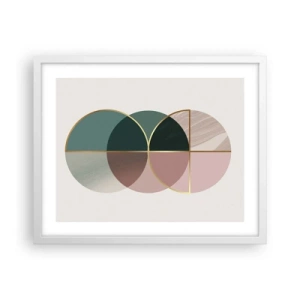 Plakat w białej ramie - Koło za kołem… - 50x40 cm