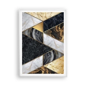 Plakat w białej ramie - Kamień przy kamieniu - 70x100 cm