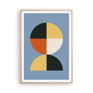 Plakat w ramie jasny dąb - Patrz i licz - 70x100 cm