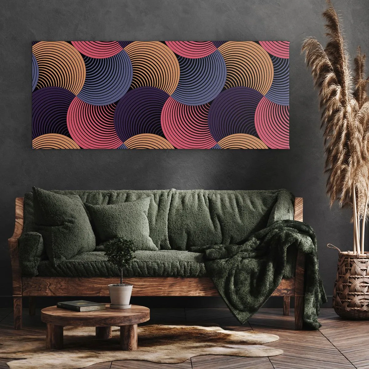 Obraz na płótnie - W kolistym rytmie - 100x40 cm