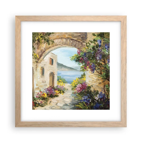 Plakat w ramie jasny dąb - Urok nadmorskiej prowincji - 30x30 cm
