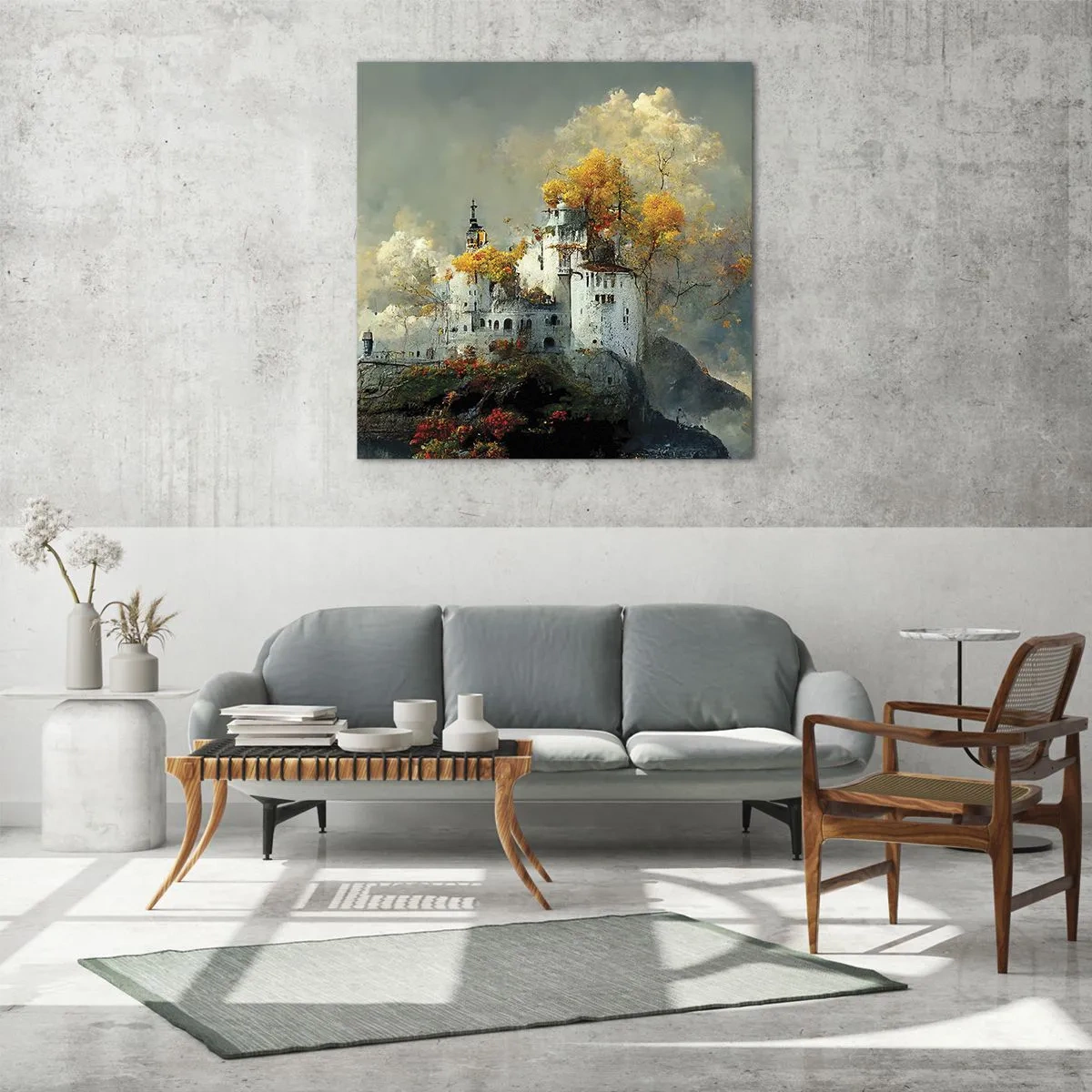 Obraz na szkle - Początek romantycznej opowieści - 60x60 cm