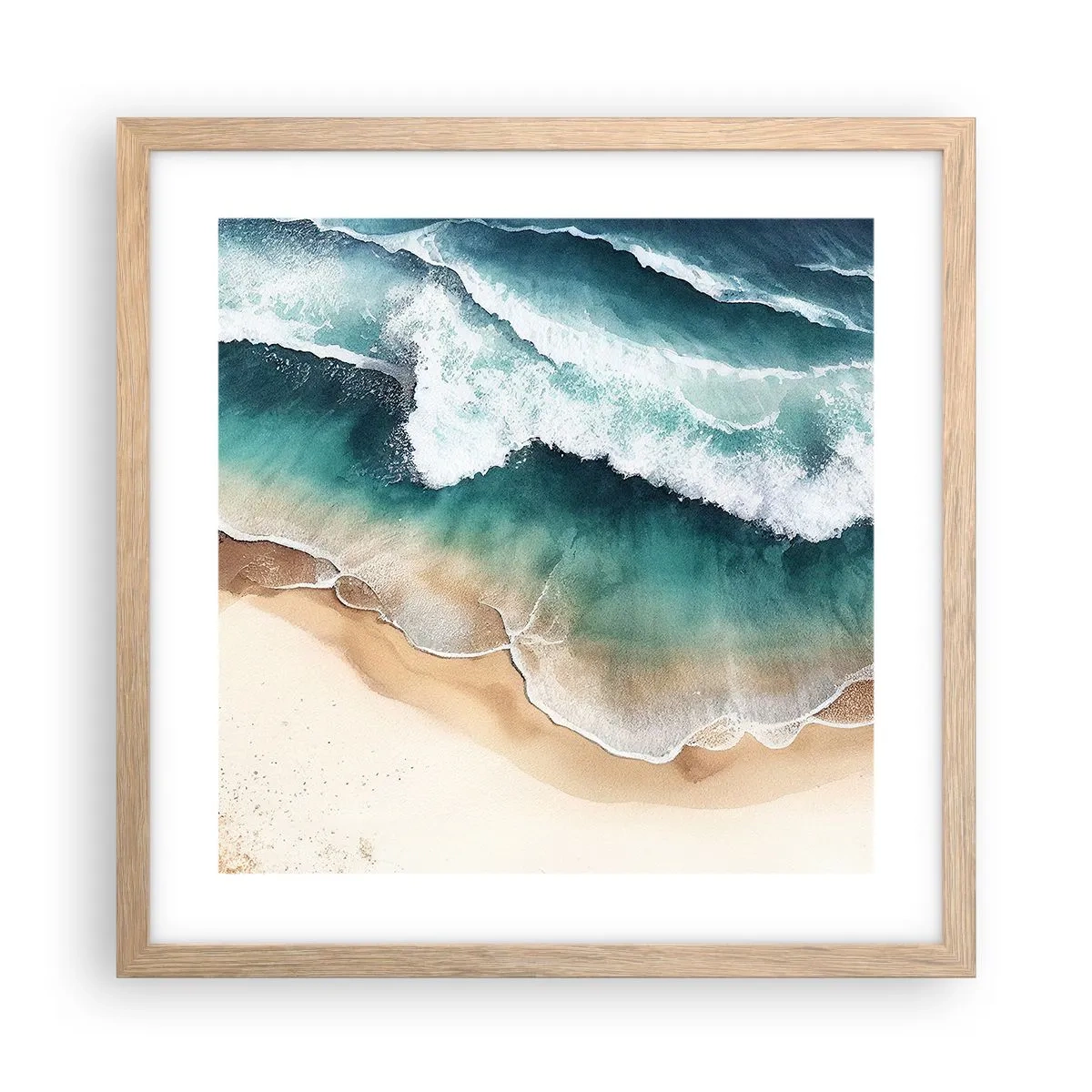 Plakat w ramie jasny dąb - Odwieczne spotkanie - 40x40 cm