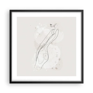 Plakat w czarnej ramie - Pobłądzić spojrzeniem - 50x50 cm