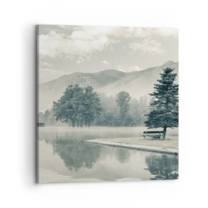 Obraz na płótnie - Jezioro jeszcze śpi - 70x70 cm