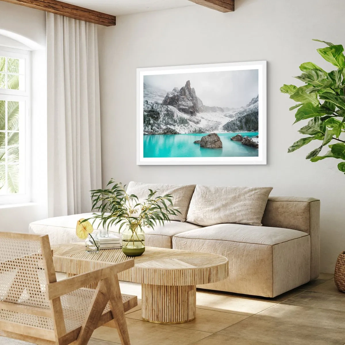 Plakat w białej ramie - Na straży - 100x70 cm