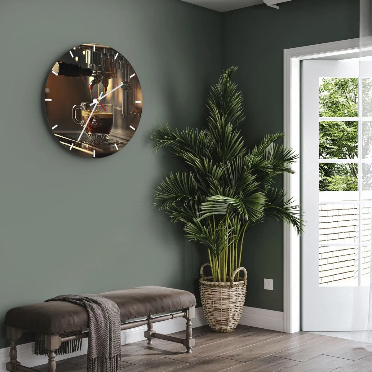 Zegar ścienny - Zmysłowa mikstura - 40x40 cm