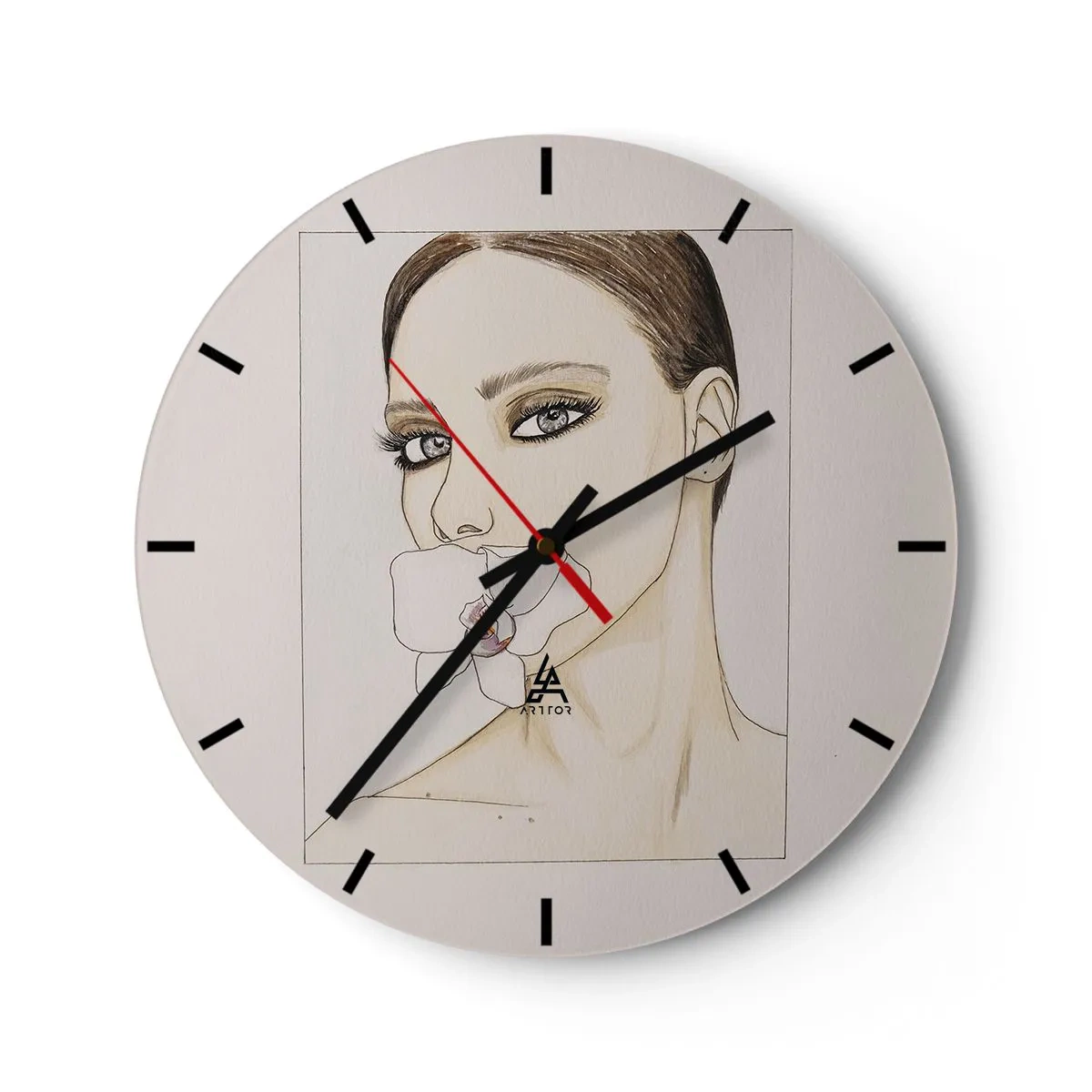 Zegar ścienny - Fale oceanu uderzające o złotą plażę widziane z lotu ptaka - 30x30cm - Symbol elegancji i piękna - Nowoczesna dekoracja ścienna do salonu, kuchni i sypialni ARTTOR
