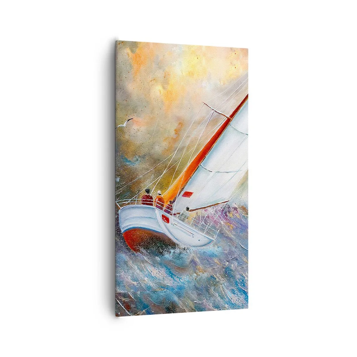 Obraz na płótnie - Biegnące po falach - 65x120 cm