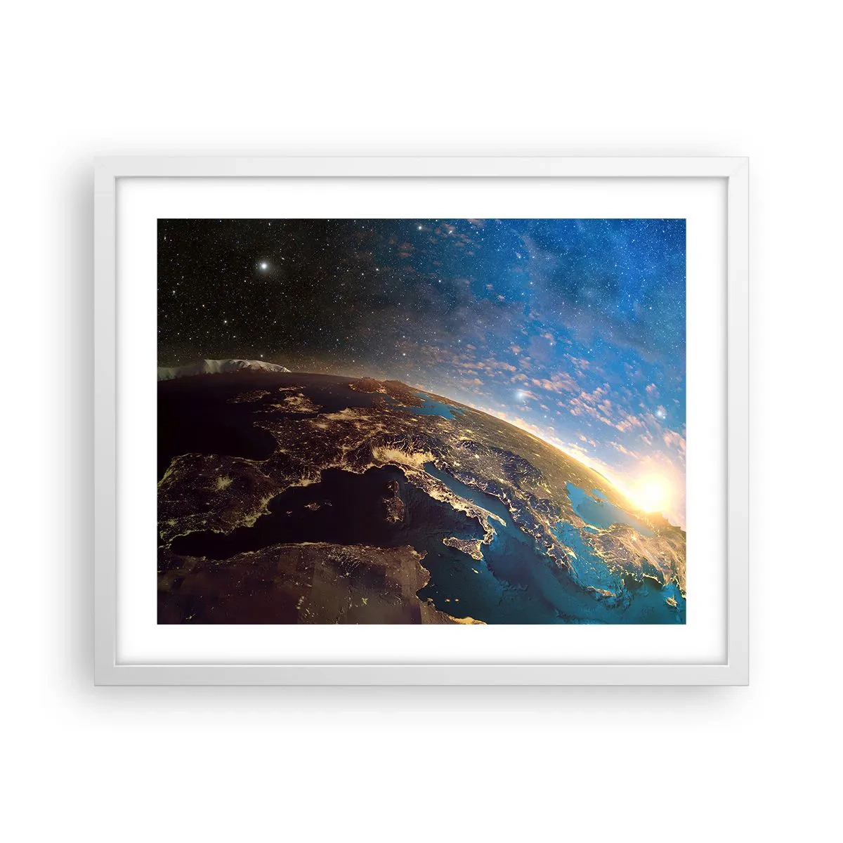 Plakat w białej ramie - Spójrzmy na siebie z dystansu - 50x40 cm