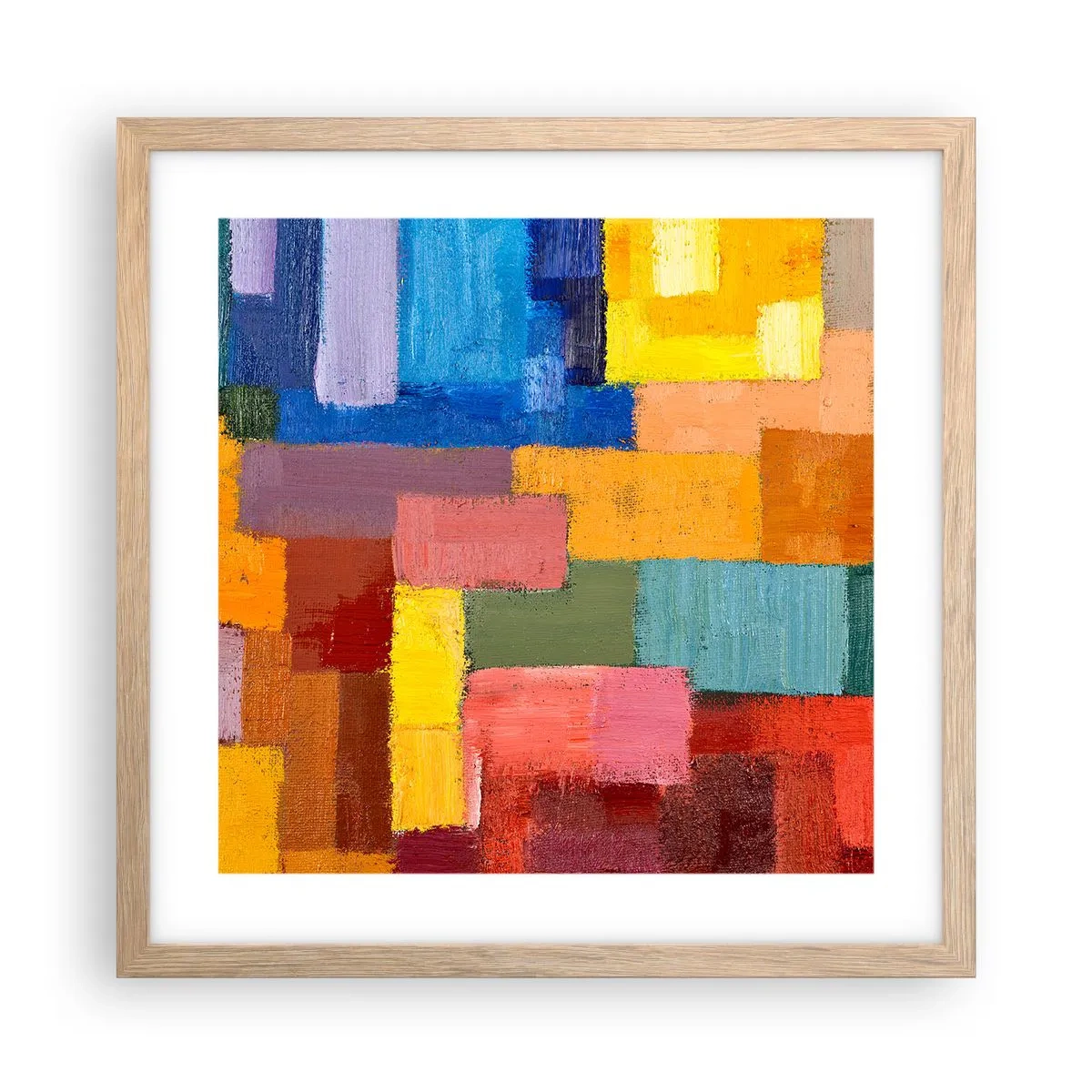 Plakat w ramie jasny dąb - Każdy inny, wszystkie barwne - 40x40 cm