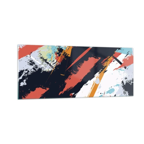 Obraz na szkle - Kompozycja dynamiczna - 100x40 cm