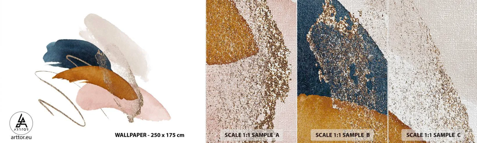 Fototapeta Próbka Premium Canvas - Kompozycja uskrzydlona - Abstrakcja, Sztuka, Design - 100x30 cm