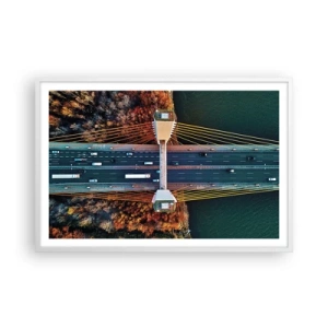 Plakat w białej ramie - ZA wodami, za lasami - 91x61 cm