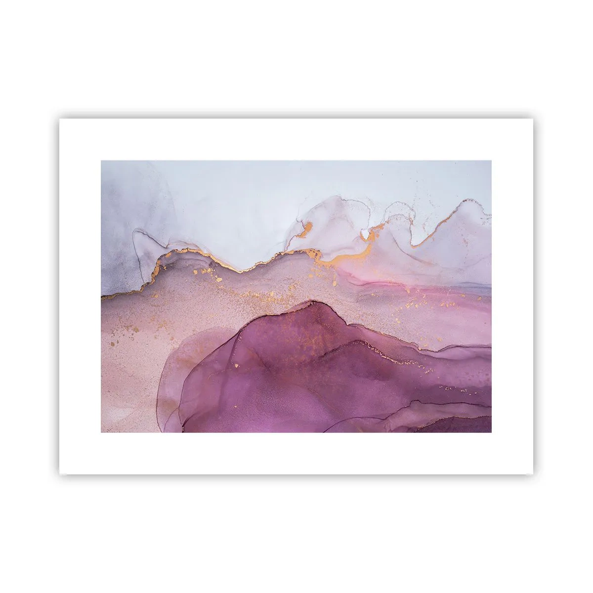 Plakat - Fale lila i fioletu - 40x30 cm