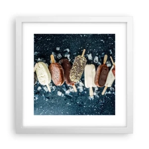 Plakat w białej ramie - Smak gorącego lata - 30x30 cm