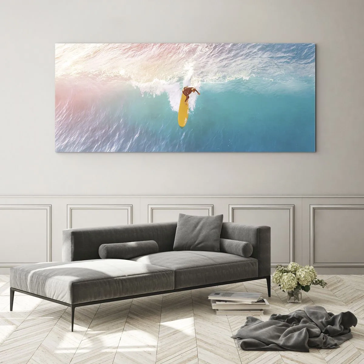 Obraz na szkle - Oceaniczny jeździec - 100x40 cm