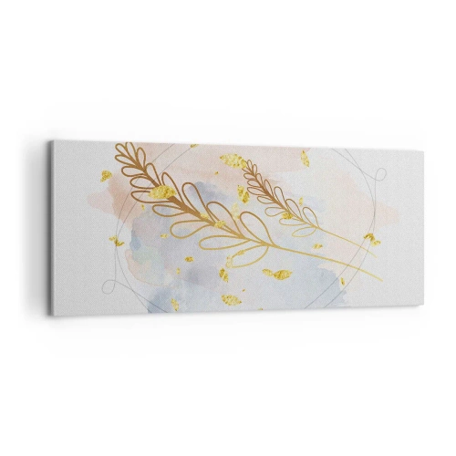Obraz na płótnie - Złoty podmuch - 100x40 cm