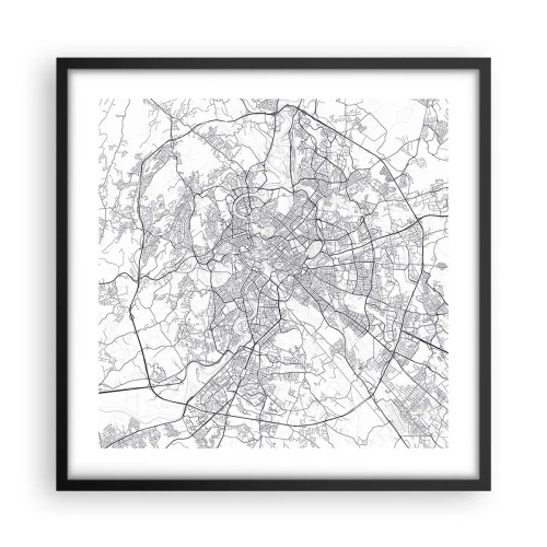 Plakat w czarnej ramie - Rzymski krąg - 50x50 cm