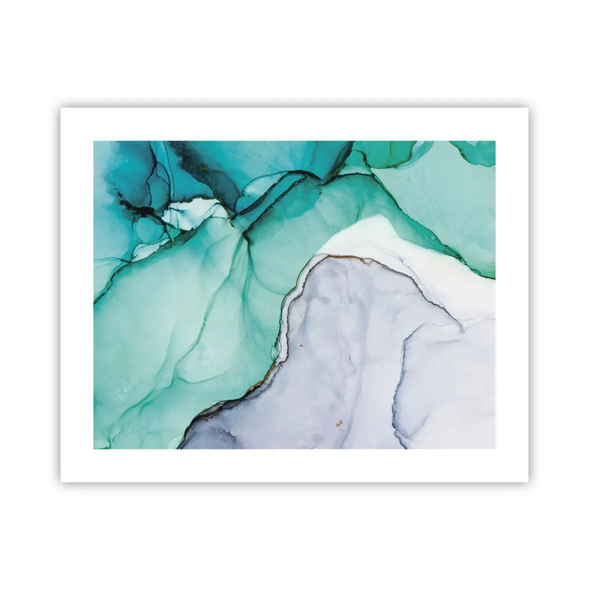 Plakat - Studium w turkusie - 50x40 cm