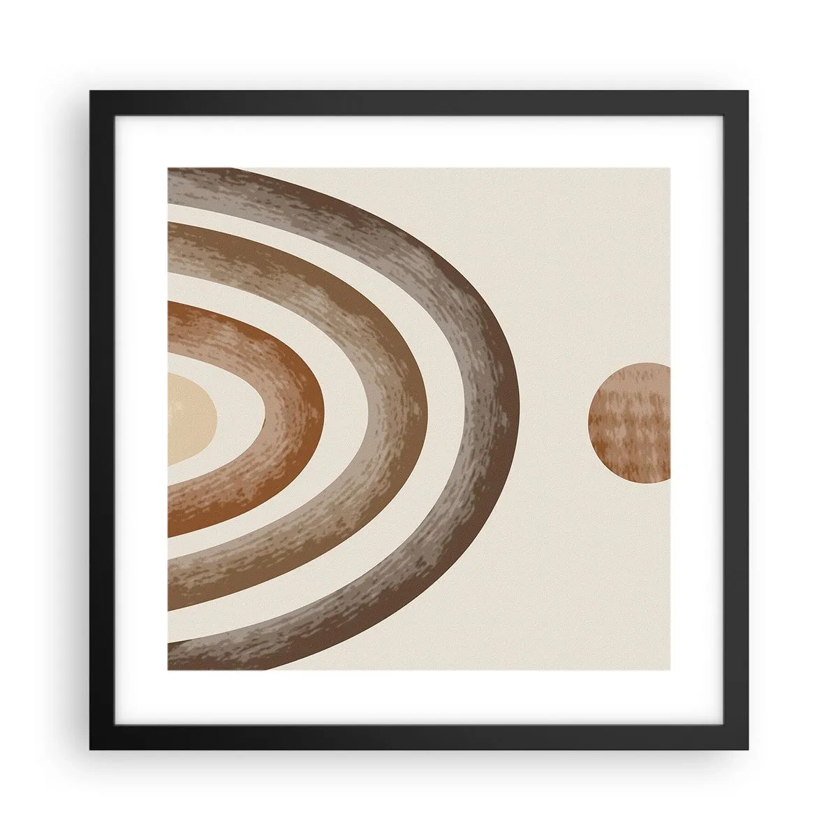 Plakat w czarnej ramie - W odległej galaktyce - 40x40 cm