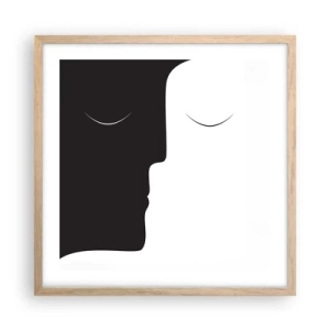 Plakat w ramie jasny dąb - Jedność przeciwieństw - 50x50 cm