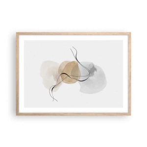 Plakat w ramie jasny dąb - Powietrzne paciorki - 70x50 cm