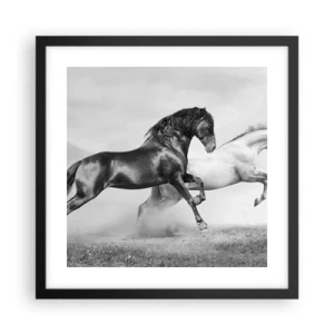 Plakat w czarnej ramie - Anioły i demony - 40x40 cm