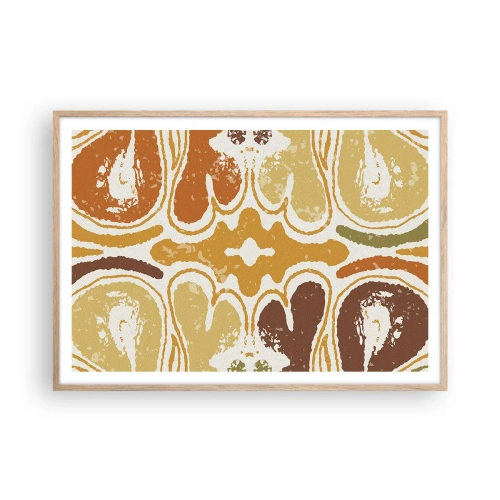 Plakat w ramie jasny dąb - Abstrakcja sentymentalna - 100x70 cm