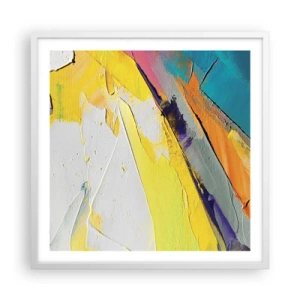 Plakat w białej ramie - Anatomia światła - 60x60 cm