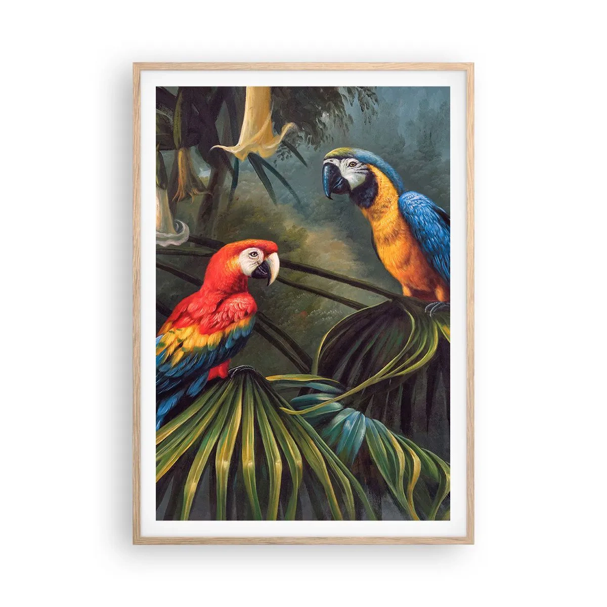 Plakat w ramie jasny dąb - Romantyzm w tropikach - 70x100 cm