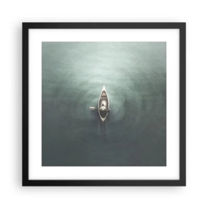 Plakat w czarnej ramie - Przez księżycowe jezioro - 40x40 cm