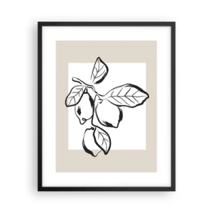 Plakat w czarnej ramie - Gdzie cytryna dojrzewa… - 40x50 cm