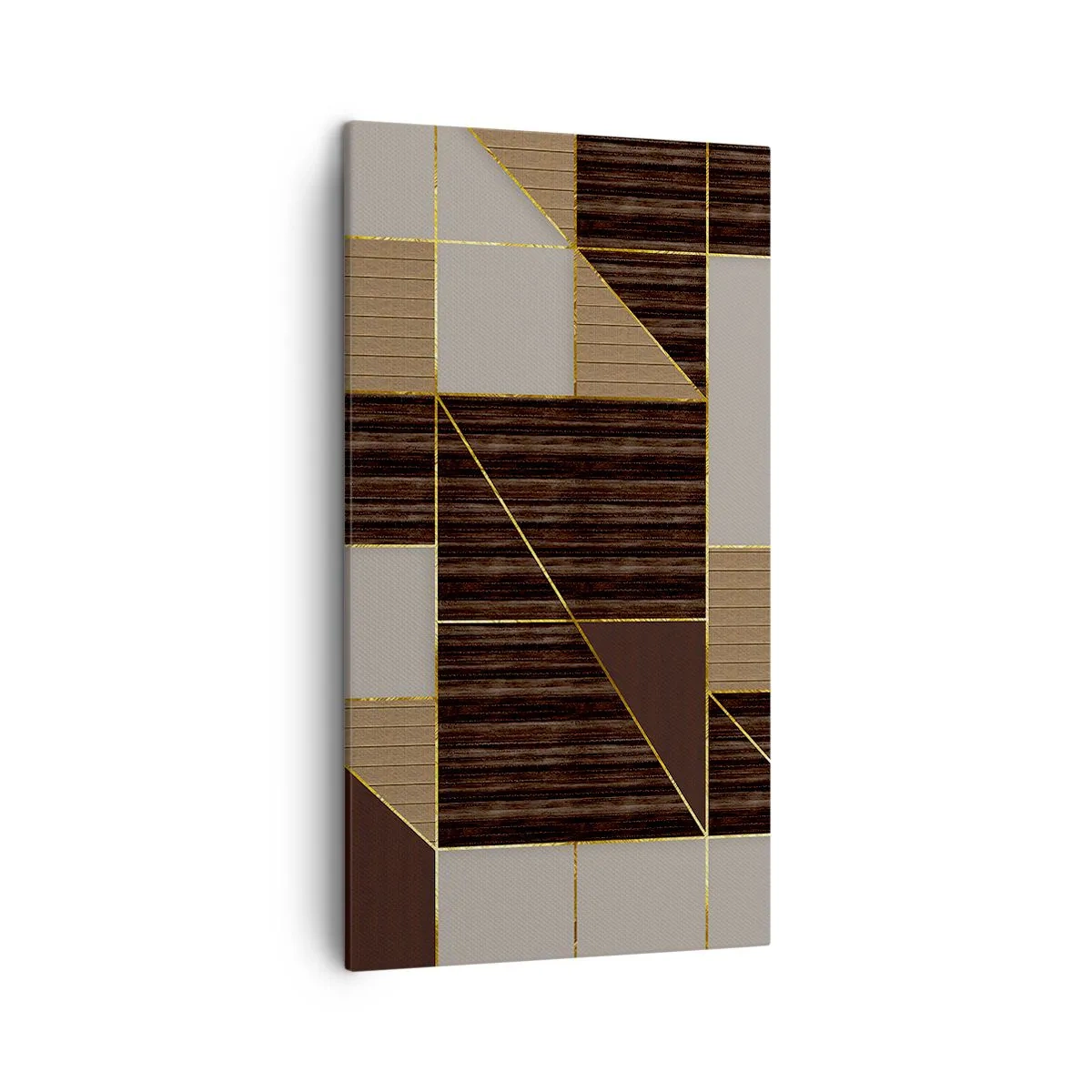 Obraz na płótnie - Mozaika brązów i złota - 45x80 cm