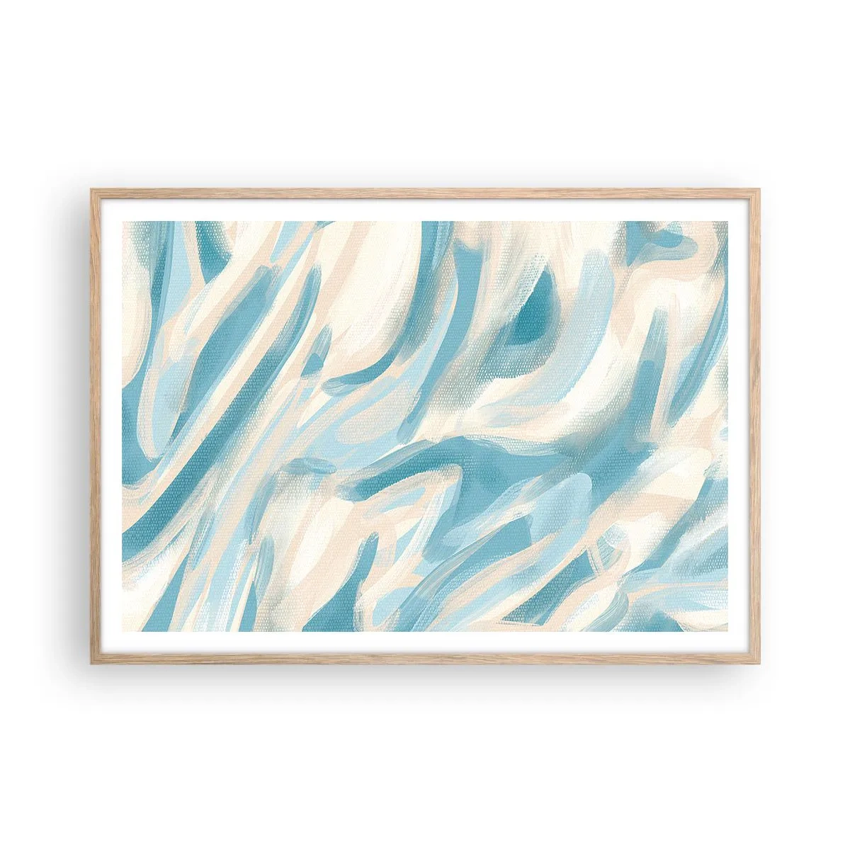 Plakat w ramie jasny dąb - Wiosenne powiewy - 100x70 cm