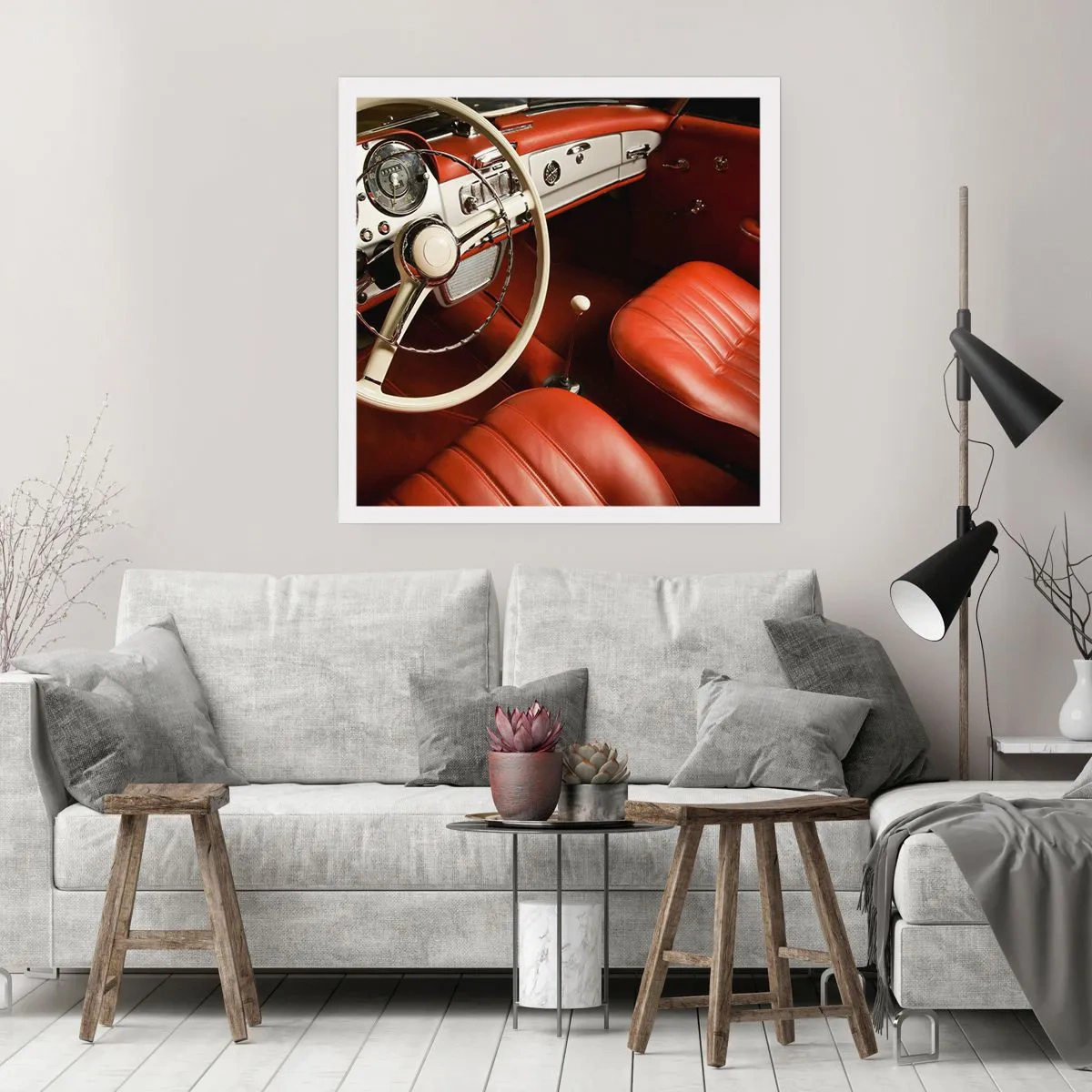 Plakat - Luksus w stylu vintage - 30x30 cm