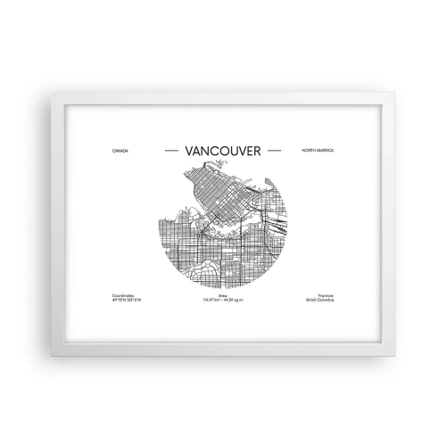 Plakat w białej ramie - Anatomia Vancouver - 40x30 cm
