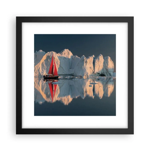 Plakat w czarnej ramie - Na krańcu świata - 30x30 cm