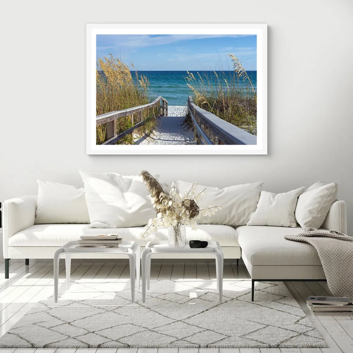 Plakat w białej ramie - W słońcu, na wietrze - 50x40 cm
